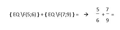 Exemple de fraction sur Word